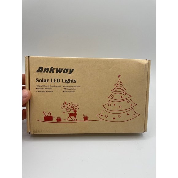 Solar String Lights Multi Color, Ankway 200 LED Fairy Lights 3-Strand Copper Wir - Picture 1 of 7